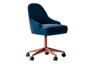 SESTO SENSO - Swivel fabric and leather office chair _ CPRN HOMOOD